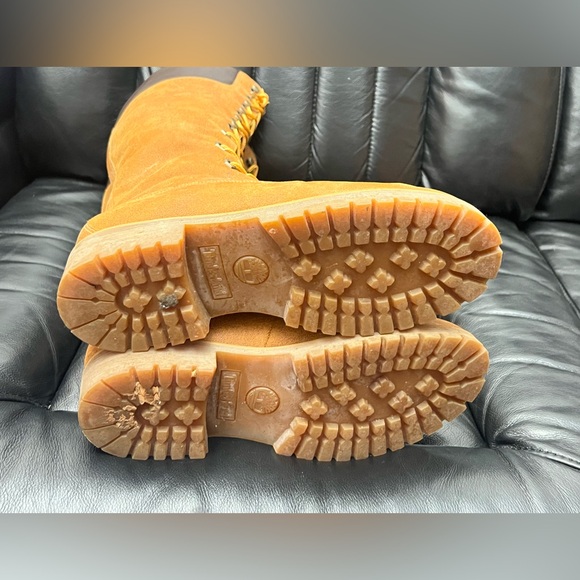 Timberland Premium 14” Knee High Wheat Waterproof Leather Boots Women Size 10W - Picture 16 of 16